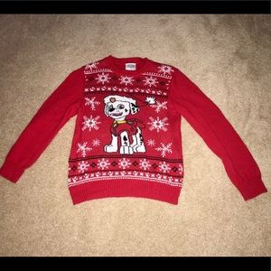 Boys Paw Patrol Christmas Pull Over Sweater-Sz 7